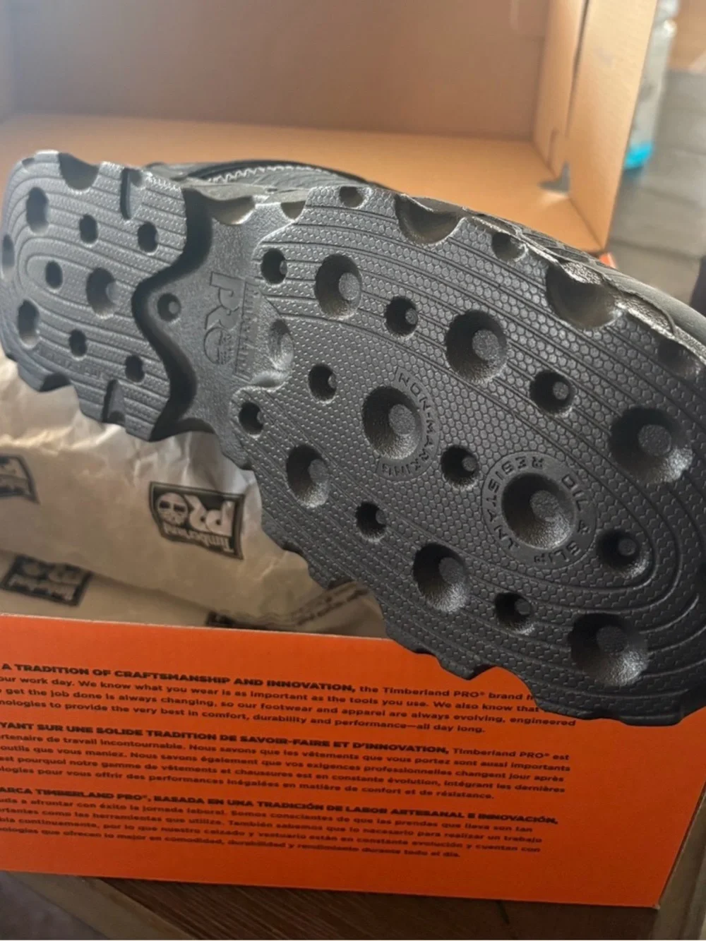 Timberland PRO Black Hex-Pattern Work Boots